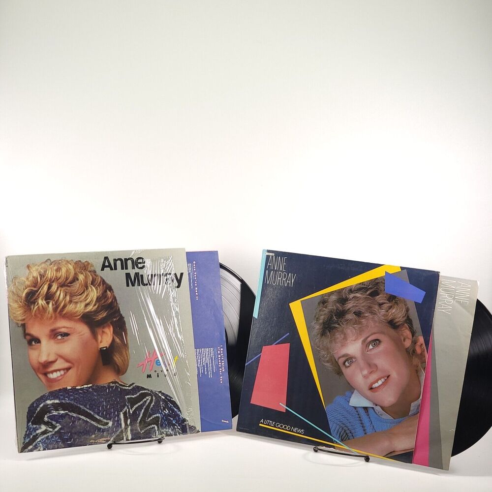Two Anne Murray Record Albums Heart Over Mind & A Little Good News Free Shipping